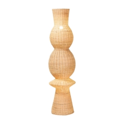 bali & pari Lizzie Natural Rattan Floor Lamp Baxton Studio restaurant furniture, hotel furniture, commercial furniture, wholesale lighting furniture, wholesale floor lamp, classic floor lamp